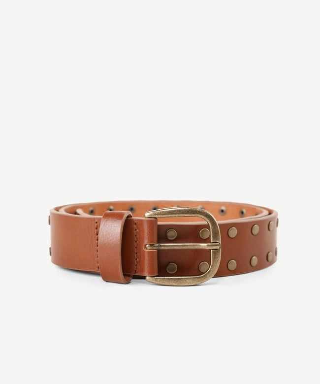  YARGICI Metal Pimli Deri Kemer