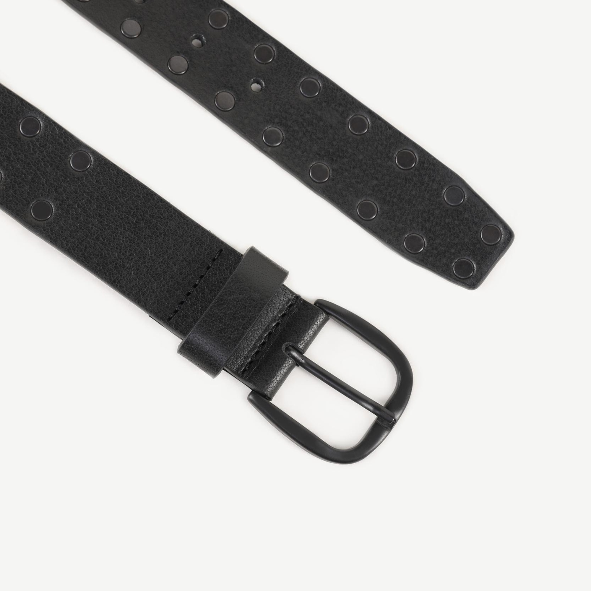 YARGICI Metal Pimli Deri Kemer