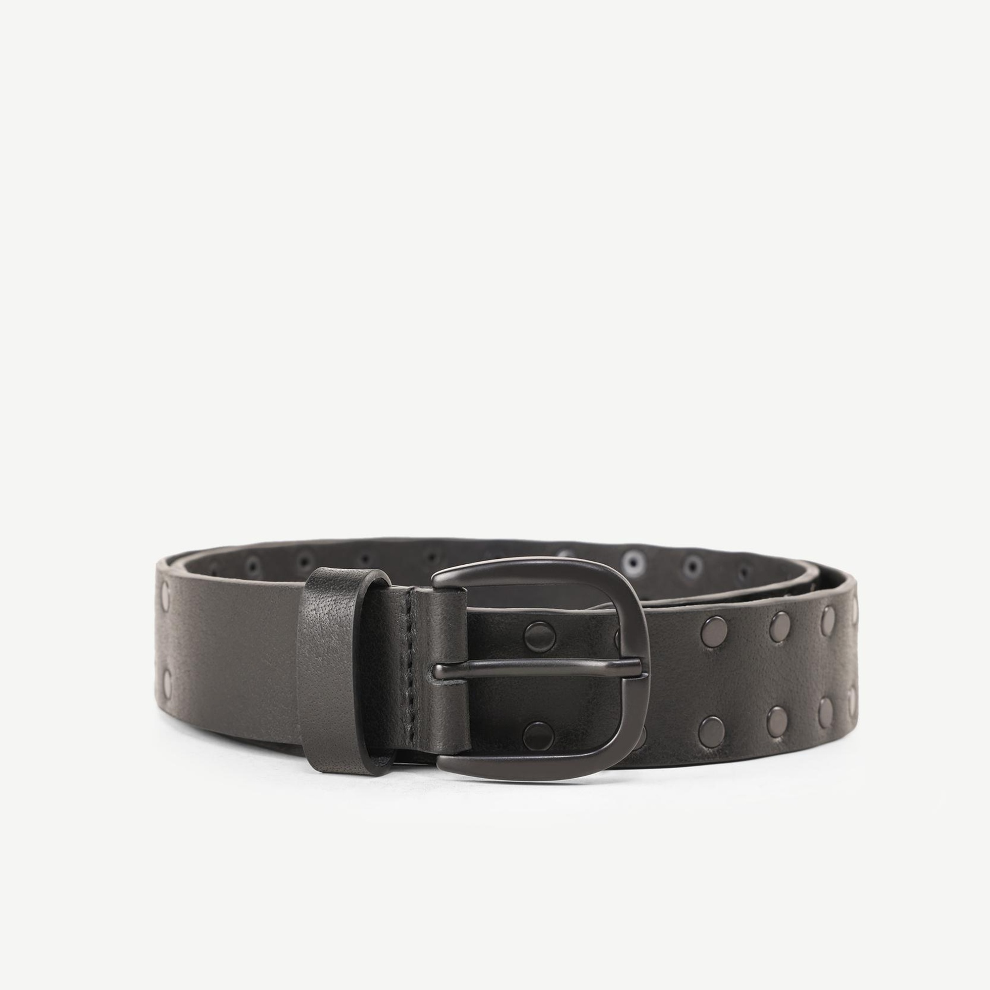 YARGICI Metal Pimli Deri Kemer