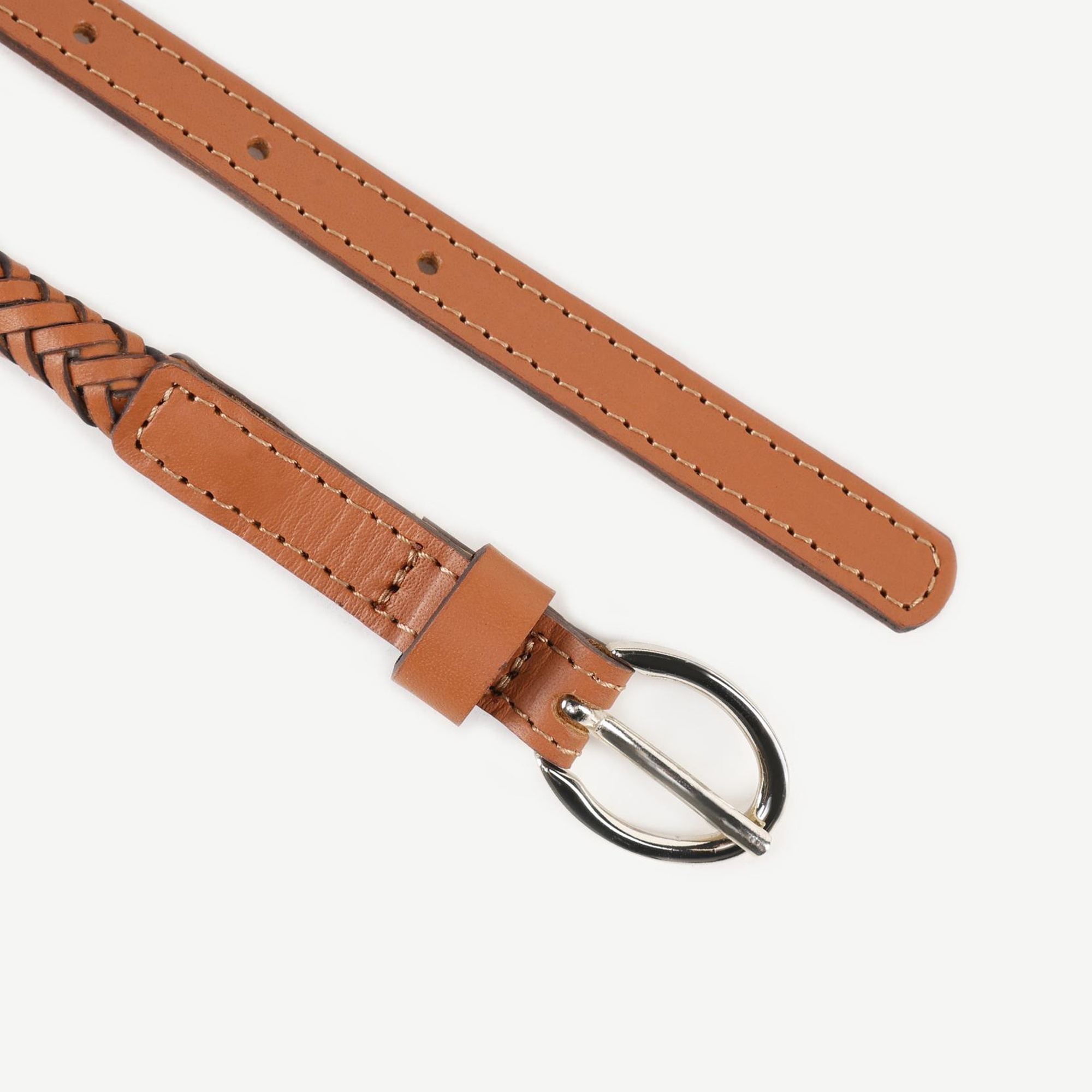 YARGICI İnce Örgülü Deri Kemer