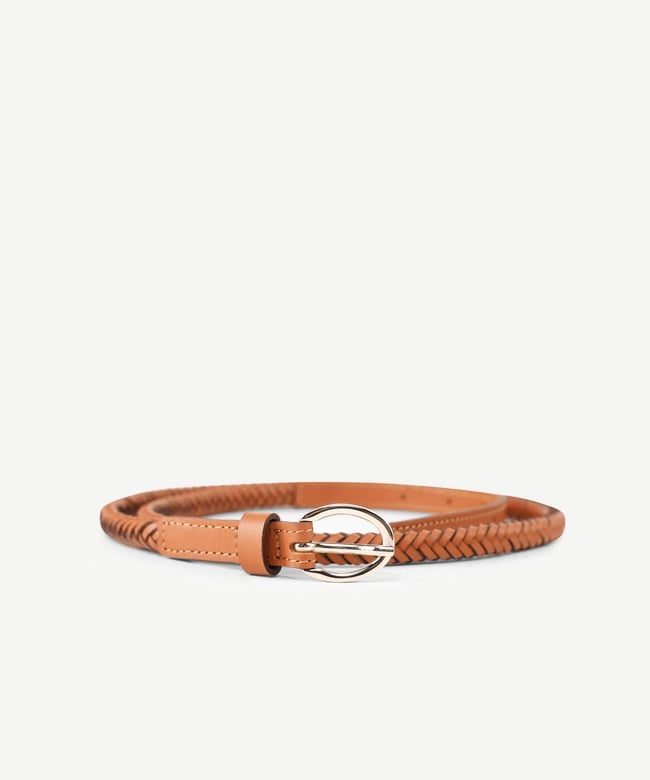  YARGICI İnce Örgülü Deri Kemer