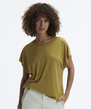  YARGICI Yaka Detaylı Kısa Kollu T-Shirt