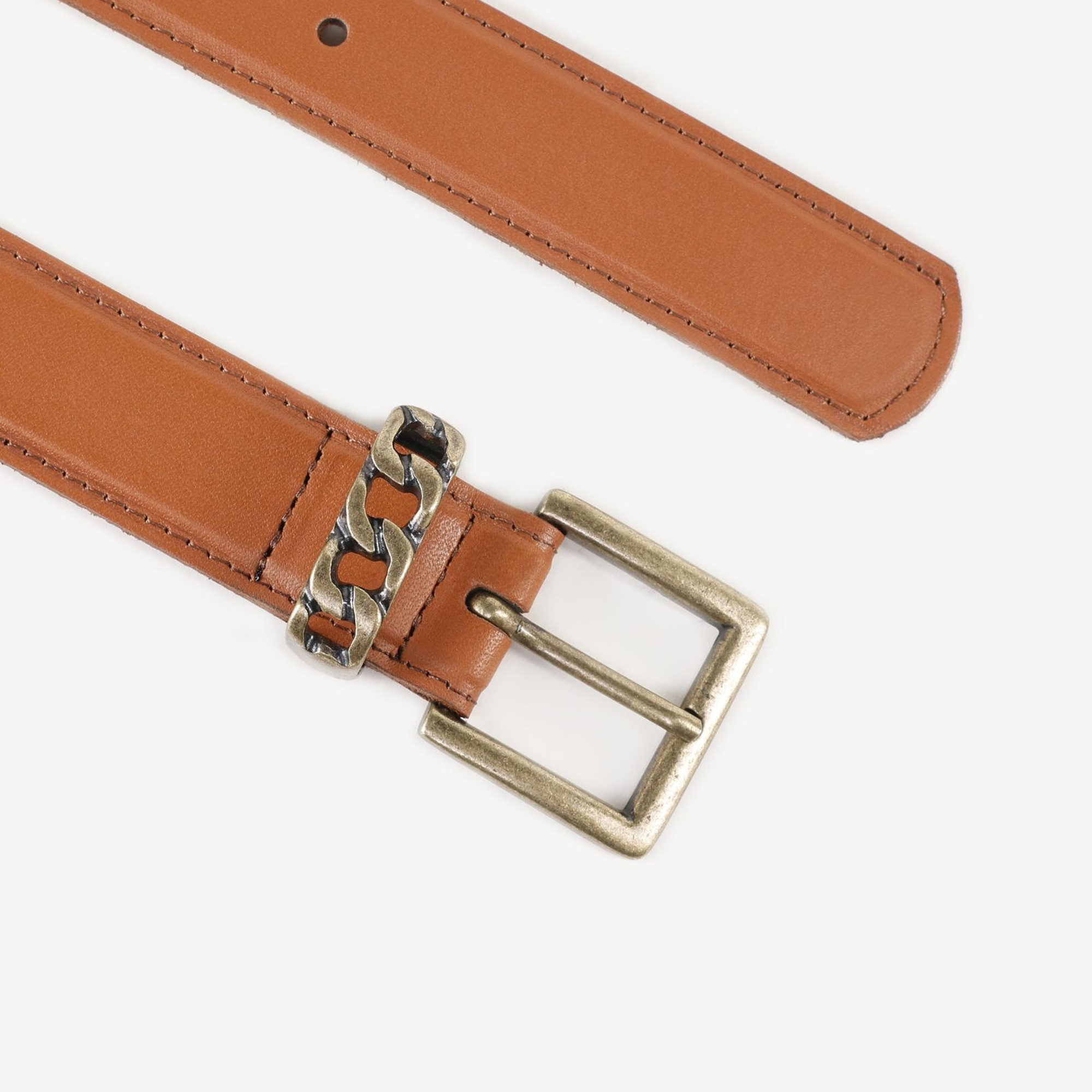 YARGICI Metal Aksesuarlı Deri Kemer