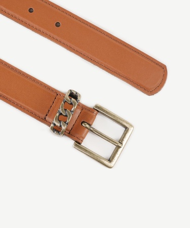  YARGICI Metal Aksesuarlı Deri Kemer