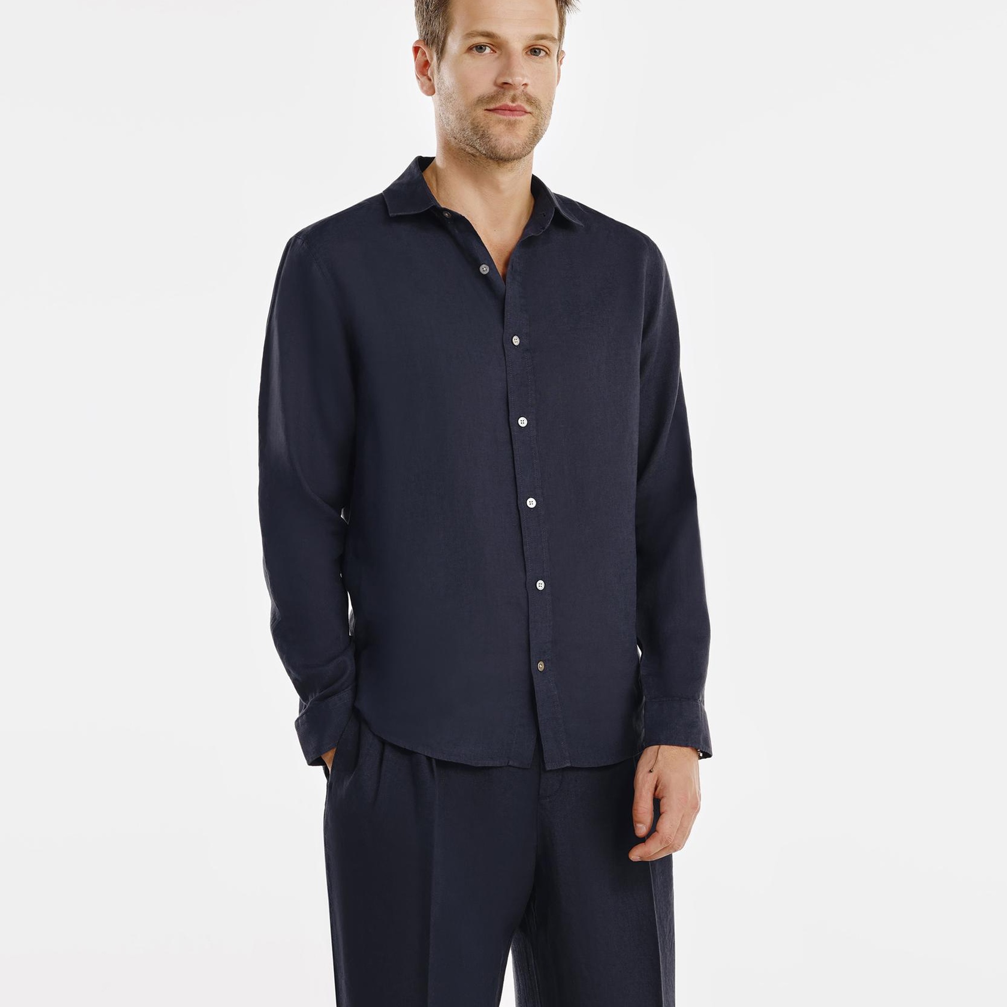 YARGICI Erkek Keten Gömlek