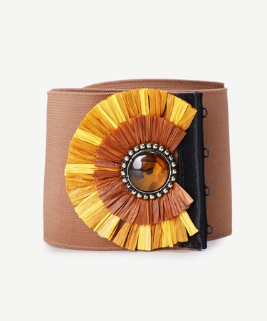  YARGICI Rafya Aksesuar Detaylı Lastik Kemer