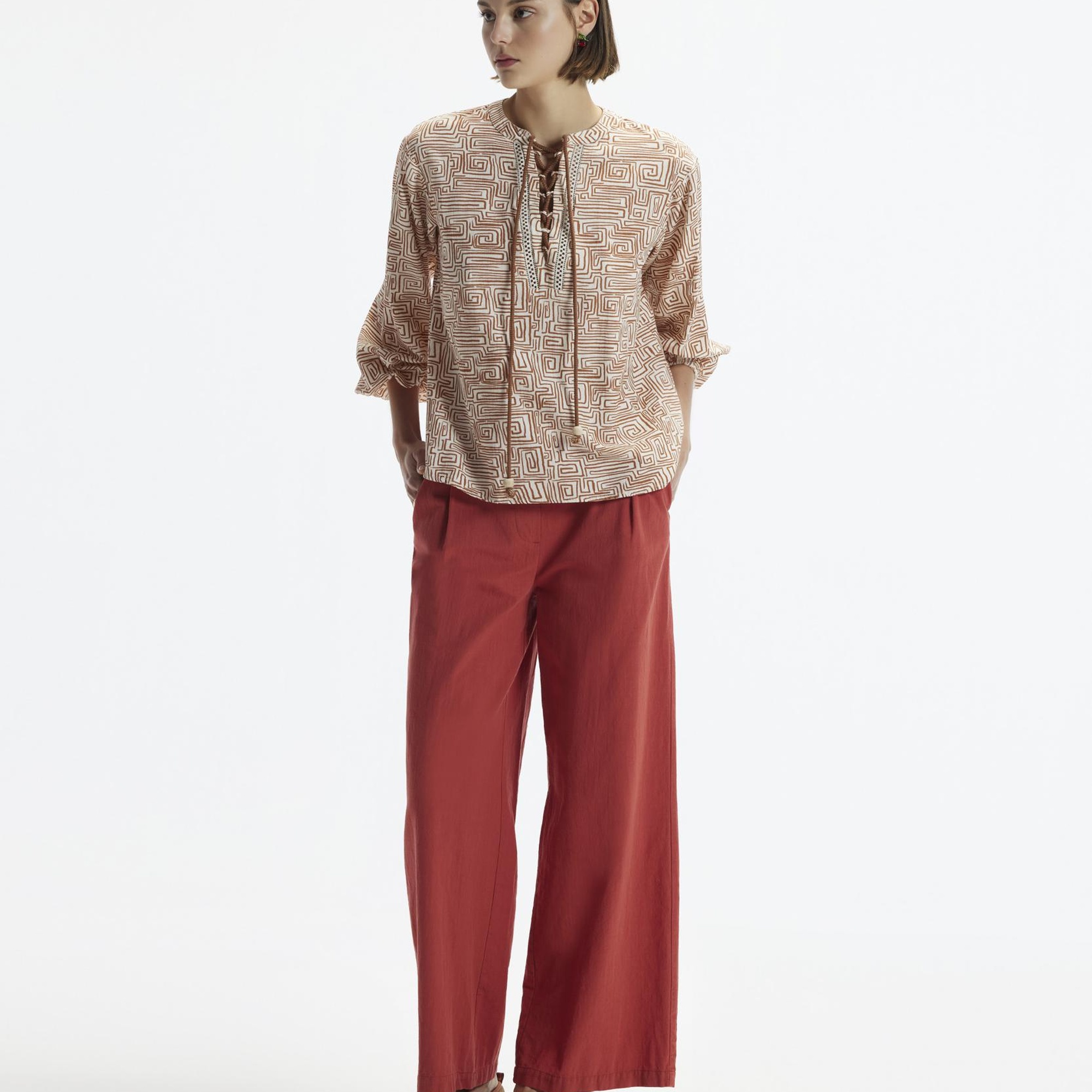 YARGICI Önü Çapraz Bağlama Detaylı Bluz