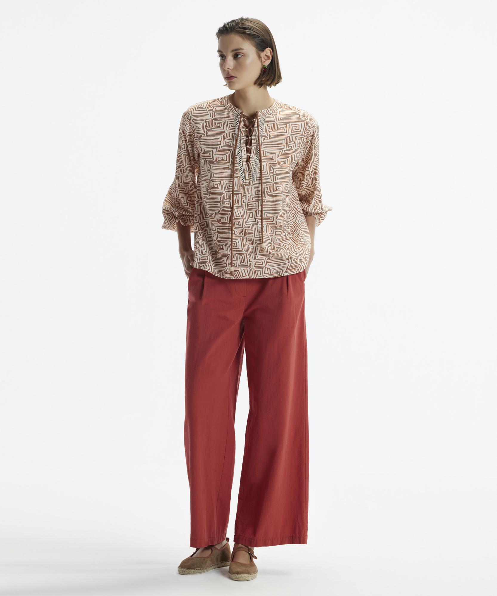  YARGICI Önü Çapraz Bağlama Detaylı Bluz