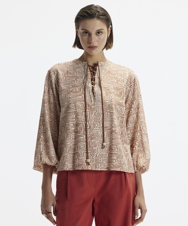  YARGICI Önü Çapraz Bağlama Detaylı Bluz