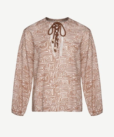  YARGICI Önü Çapraz Bağlama Detaylı Bluz