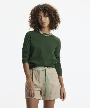  YARGICI Bisiklet Yaka Sırt Detaylı Triko