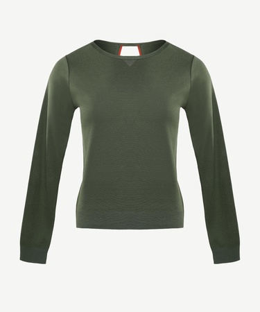  YARGICI Bisiklet Yaka Sırt Detaylı Triko