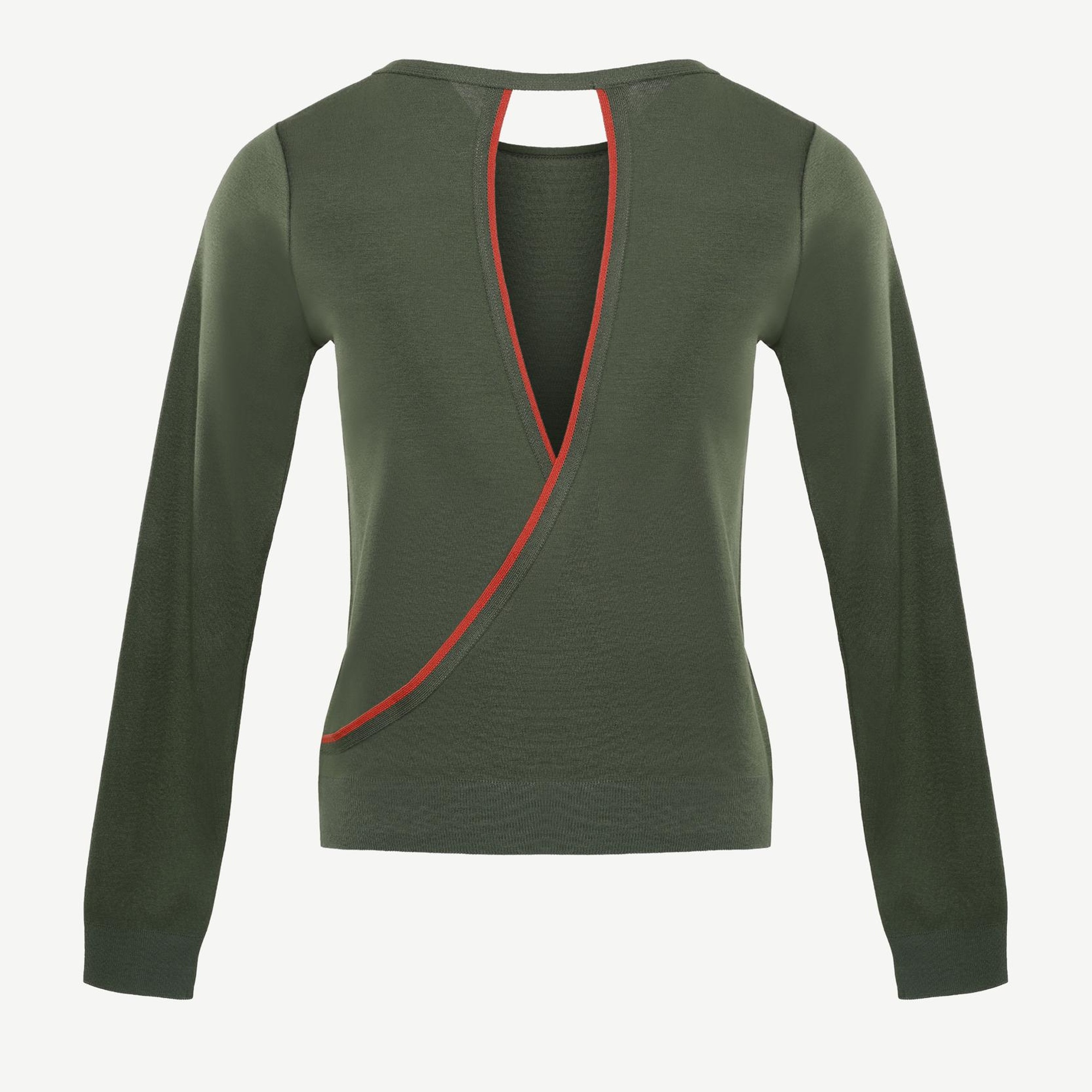 YARGICI Bisiklet Yaka Sırt Detaylı Triko