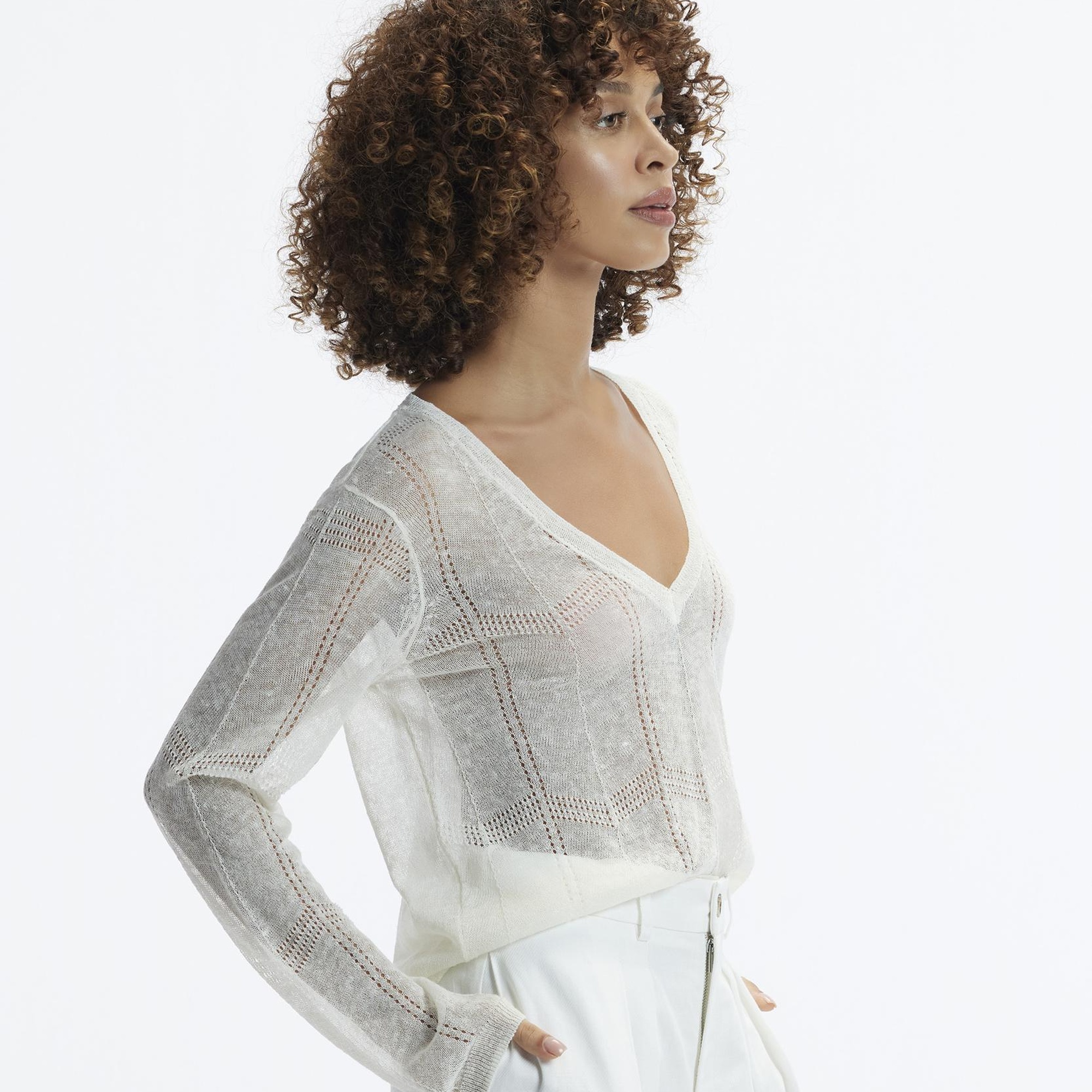 YARGICI V Yaka Uzun Kollu Triko