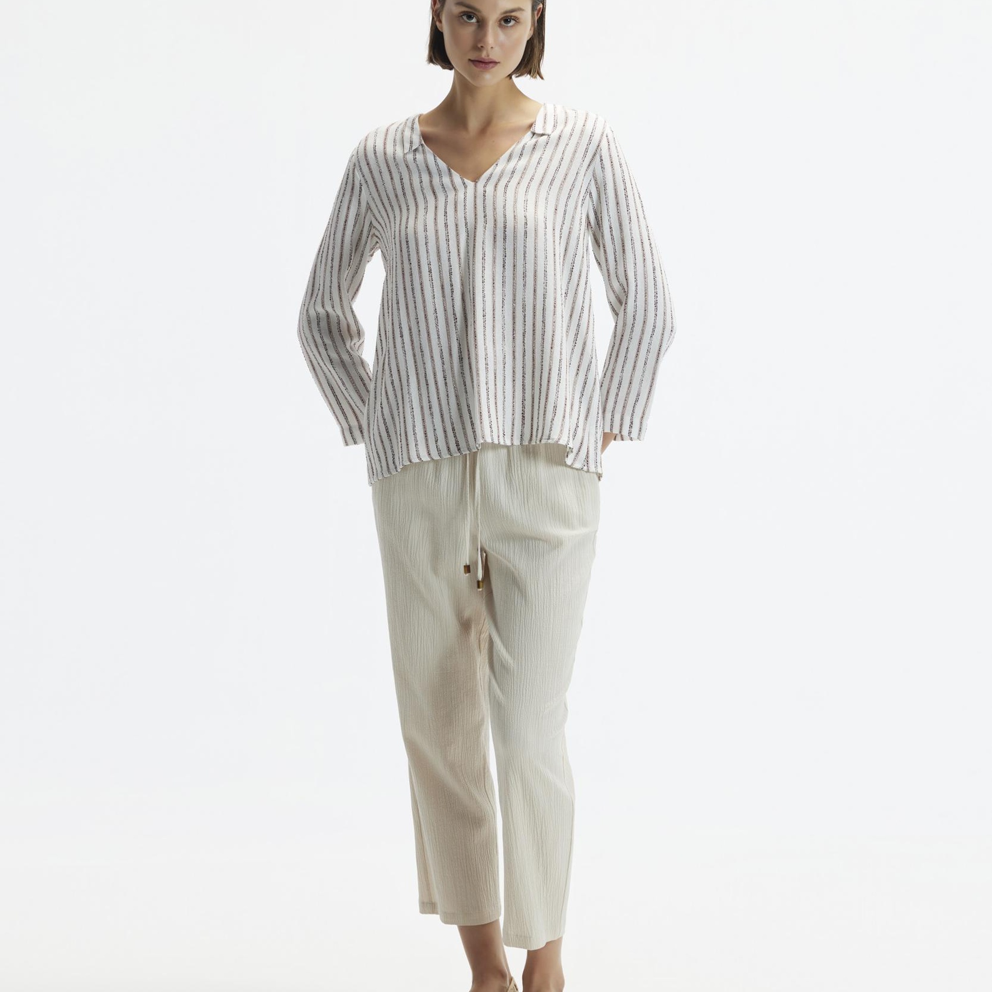 YARGICI Uzun Kollu V Yaka Bluz