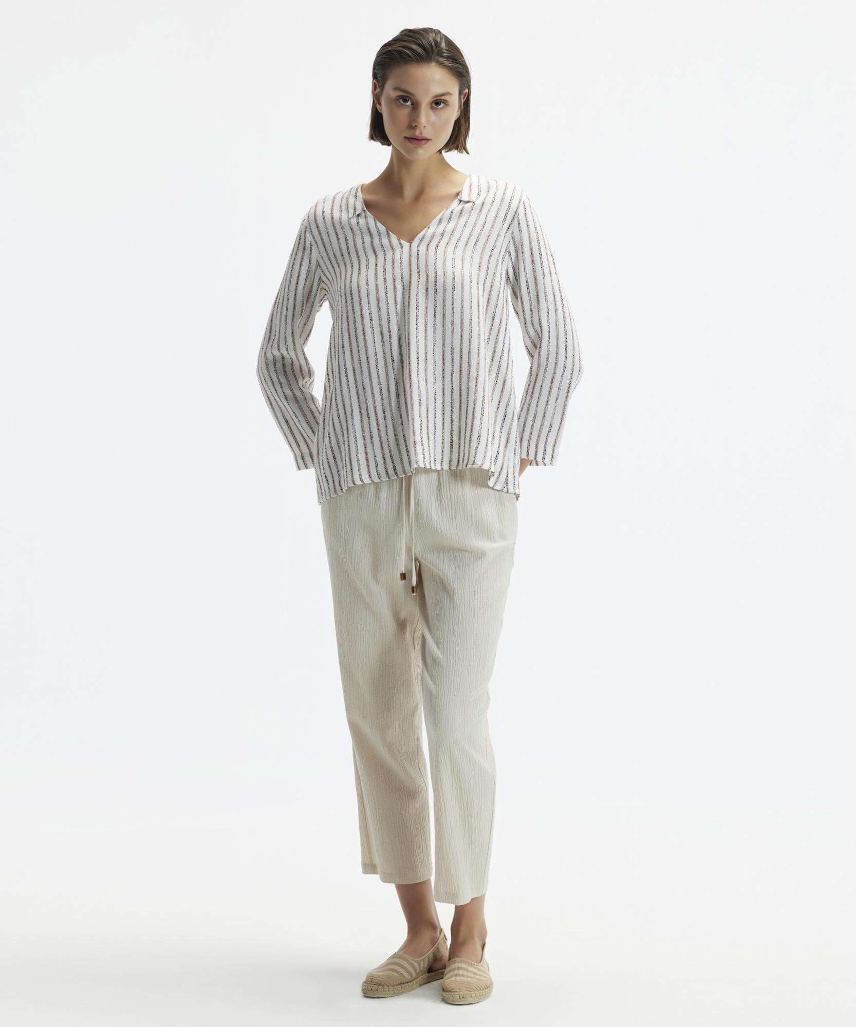  YARGICI Uzun Kollu V Yaka Bluz