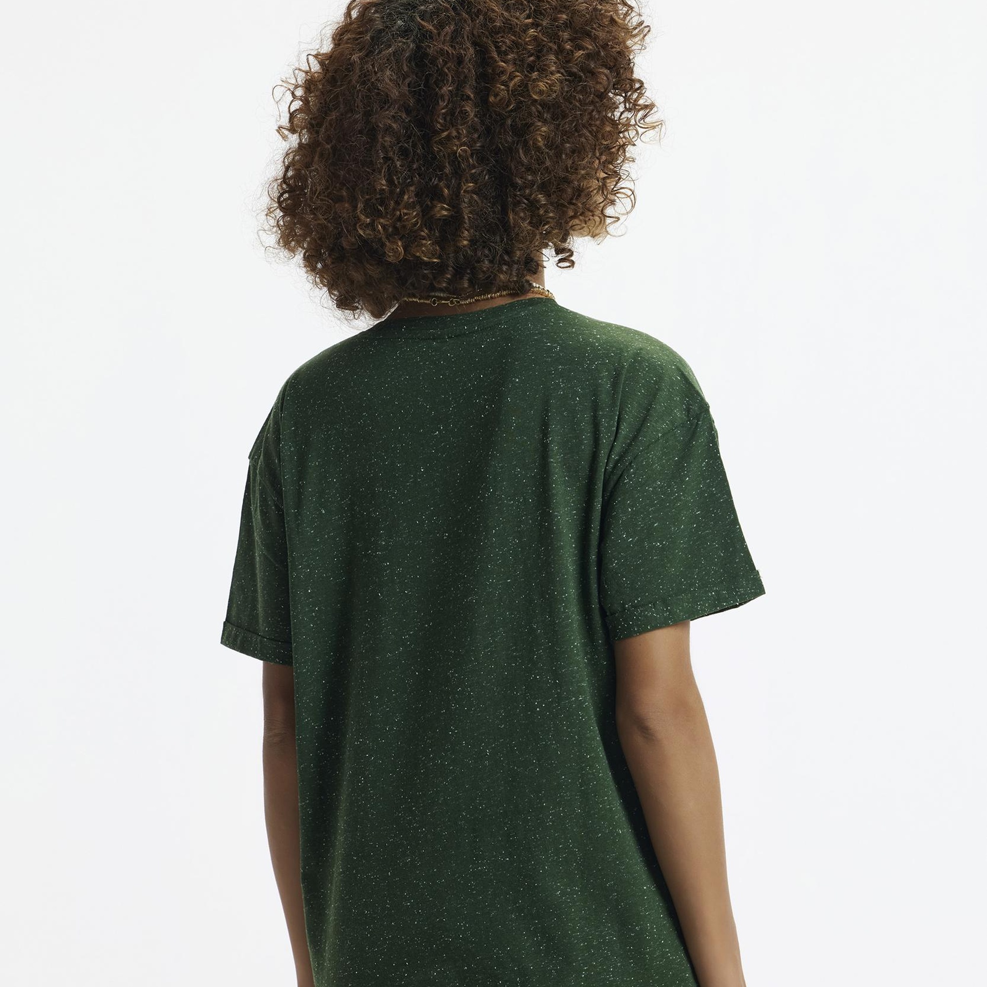 YARGICI Kolu Katlamalı Kısa Kollu T-Shirt