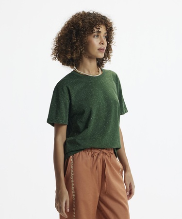  YARGICI Kolu Katlamalı Kısa Kollu T-Shirt