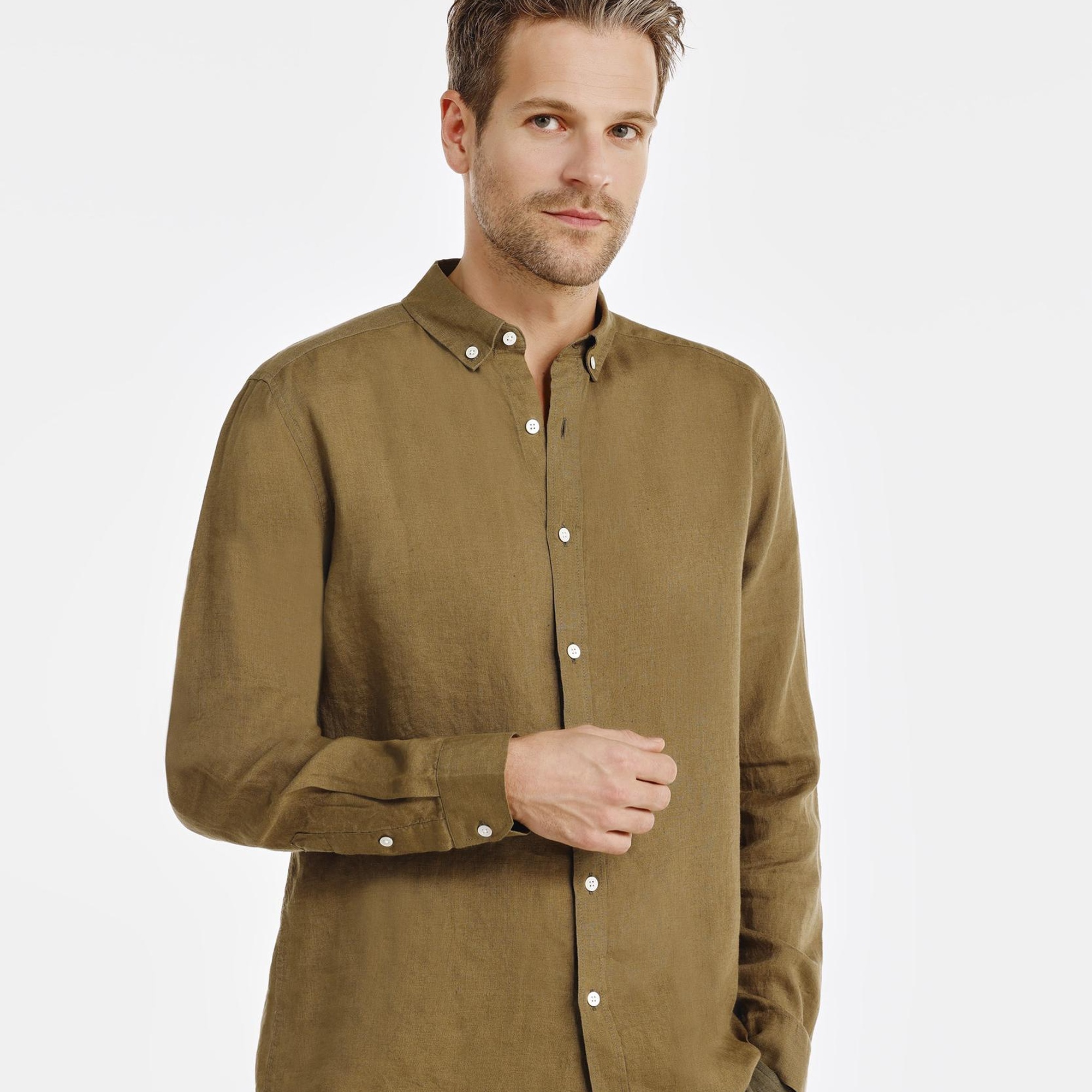 YARGICI Regular Fit Keten Gömlek