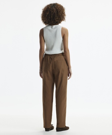  YARGICI Beli Lastikli  Nakış Detaylı Pantolon