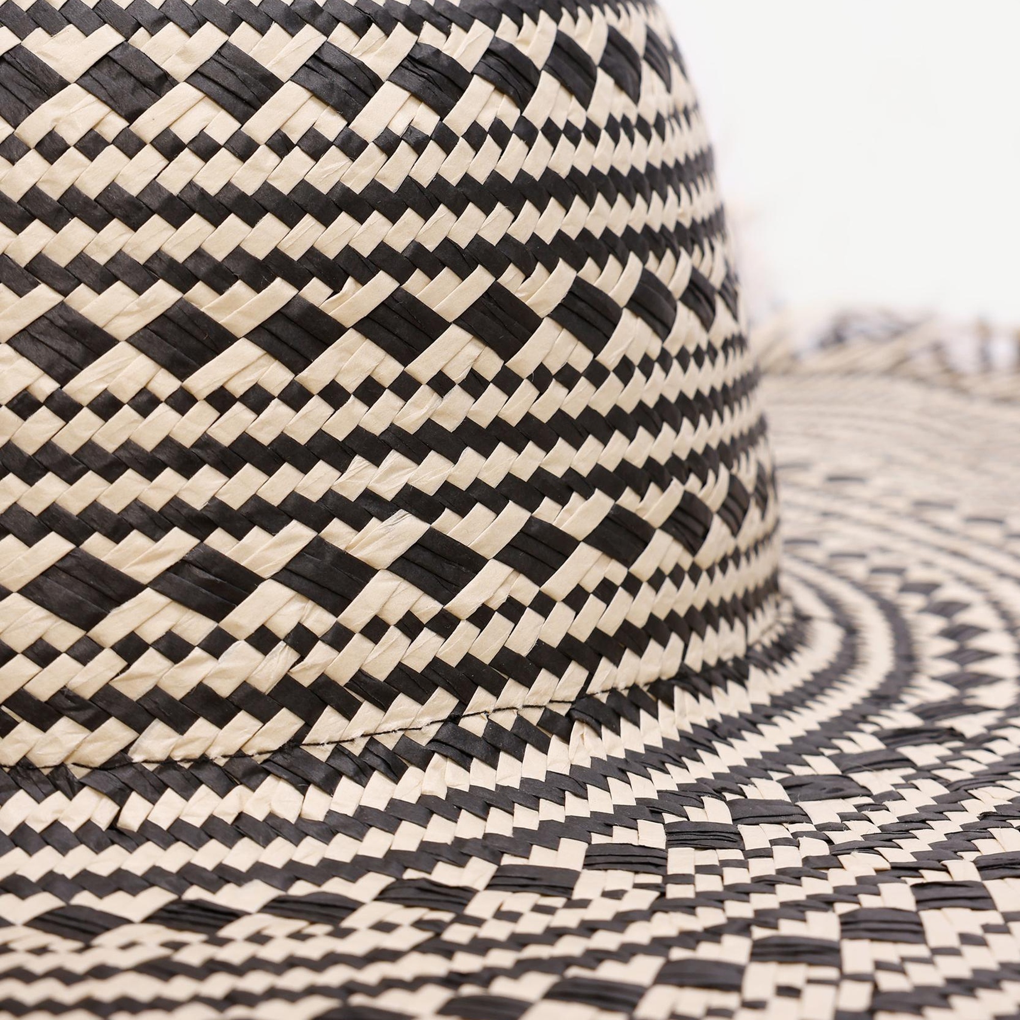 YARGICI Püskül Detaylı Büyük Hasır Şapka