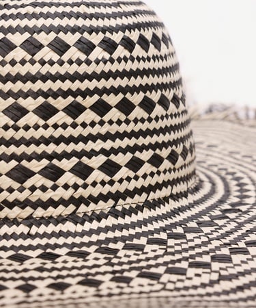  YARGICI Püskül Detaylı Büyük Hasır Şapka