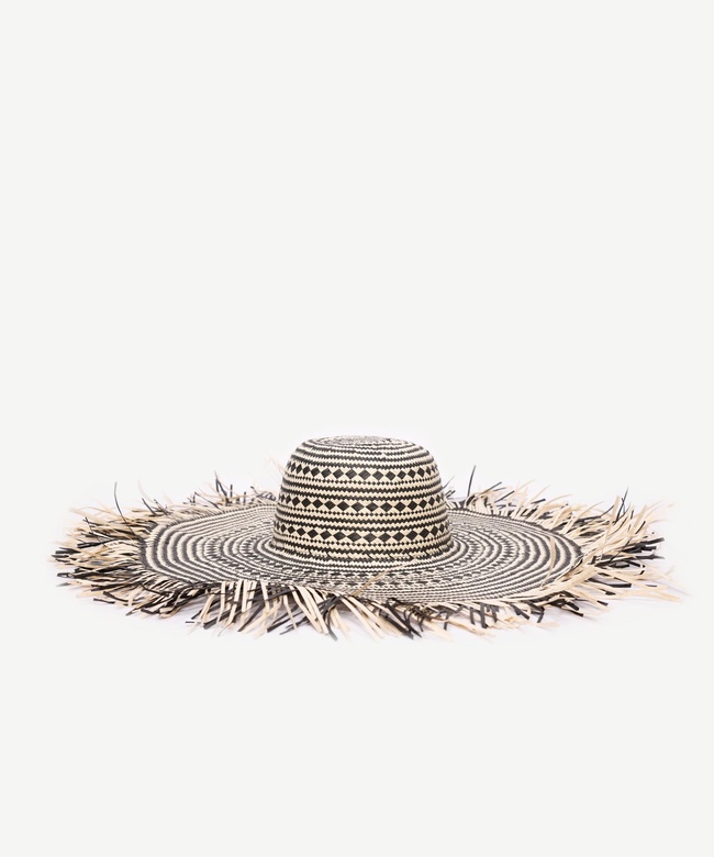  YARGICI Püskül Detaylı Büyük Hasır Şapka