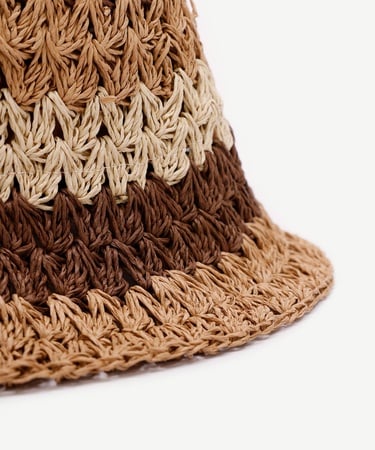  YARGICI Çok Renkli Hasır Şapka