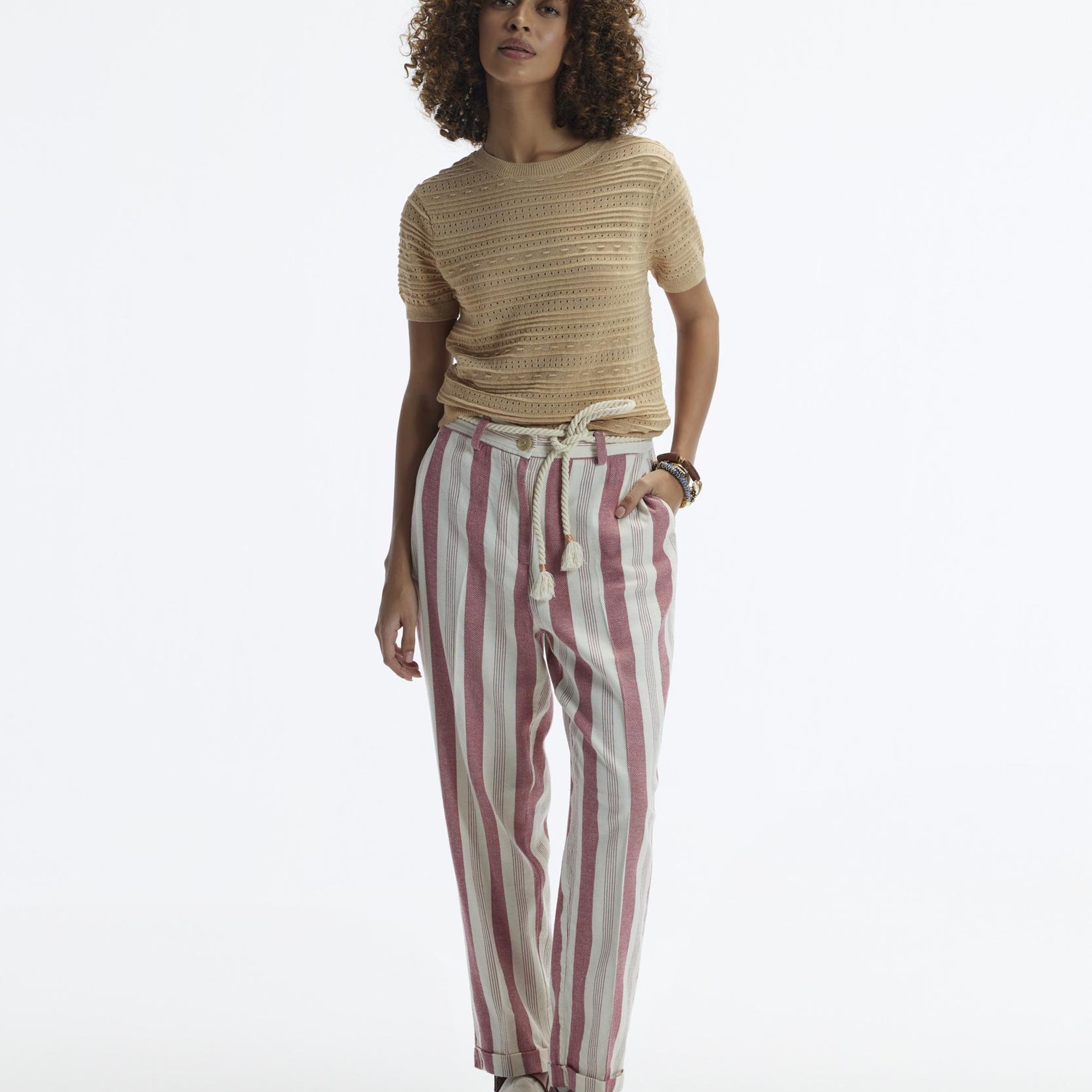 YARGICI Düz Kesim Duble Paça Kemerli Pantolon