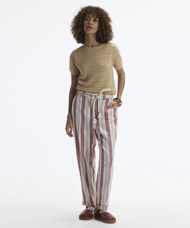  YARGICI Düz Kesim Duble Paça Kemerli Pantolon