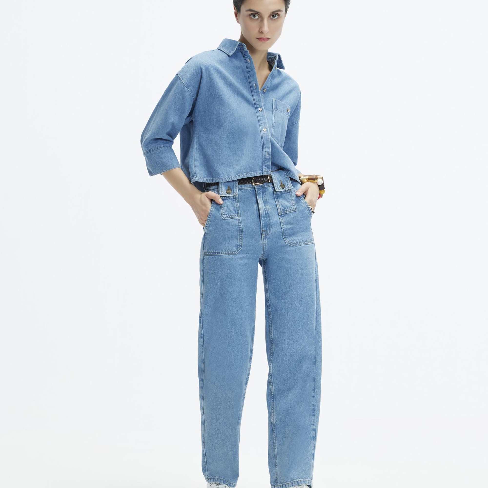 YARGICI Düz Kesim Denim Pantolon