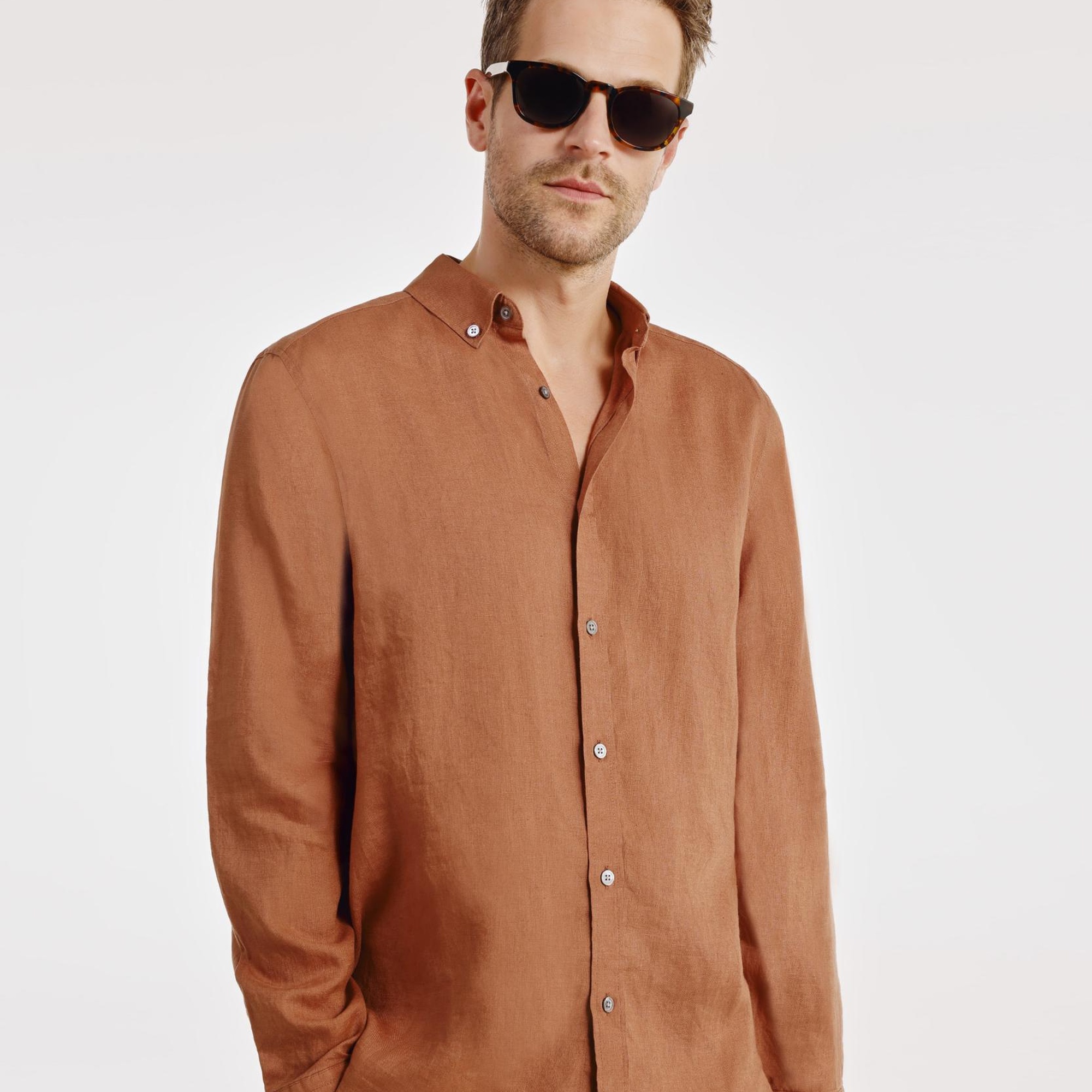 YARGICI Regular Fit Keten Gömlek