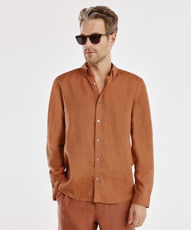  YARGICI Regular Fit Keten Gömlek