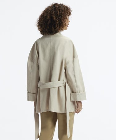  YARGICI Kemer Detaylı Non Denim Pardösü