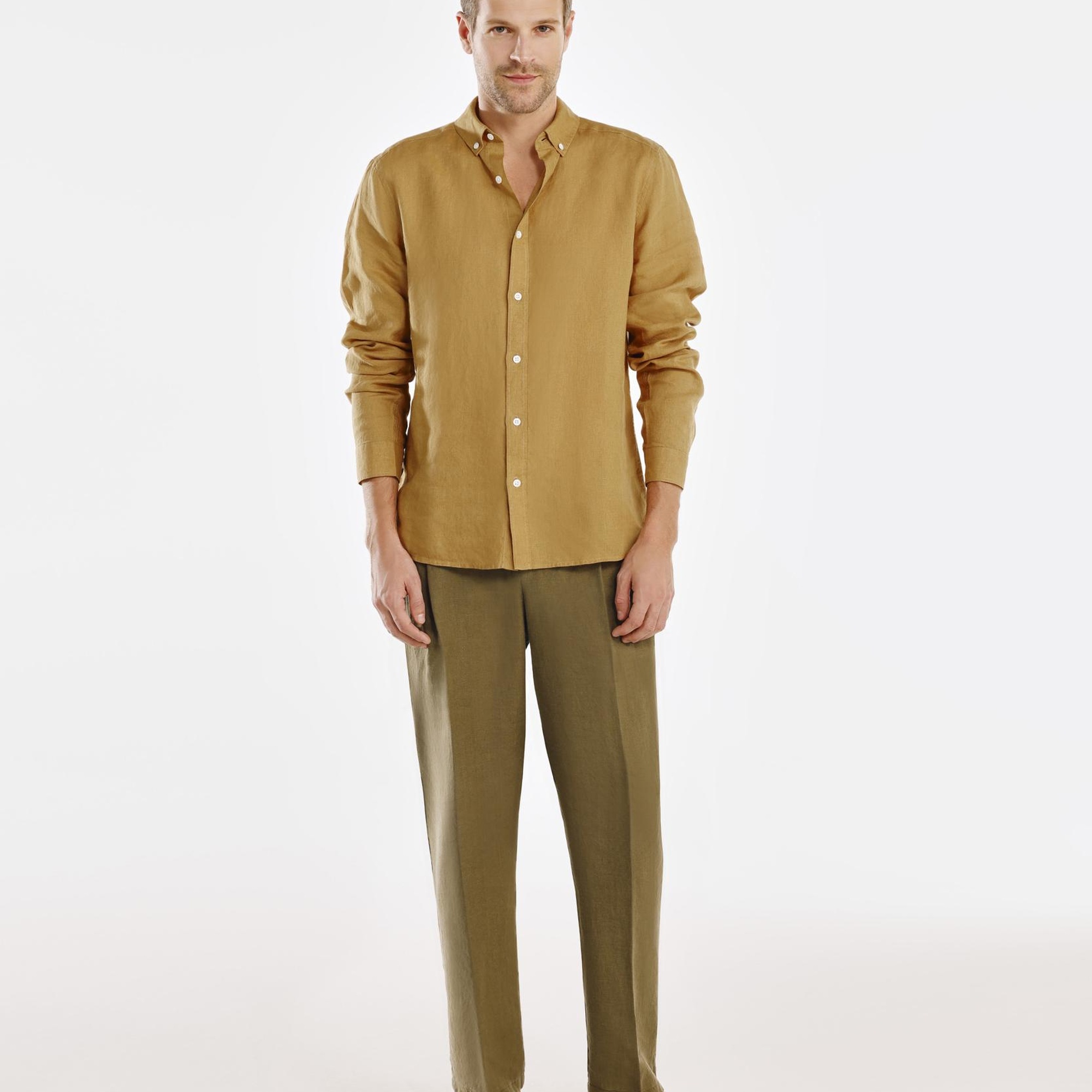 YARGICI Regular Fit Keten Gömlek