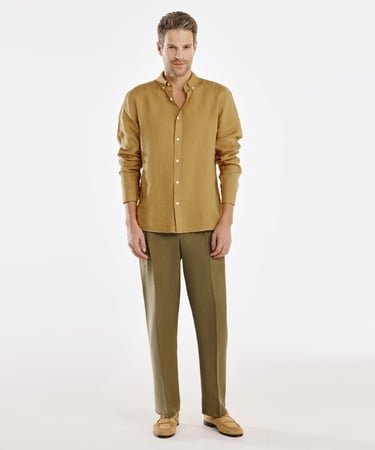  YARGICI Regular Fit Keten Gömlek