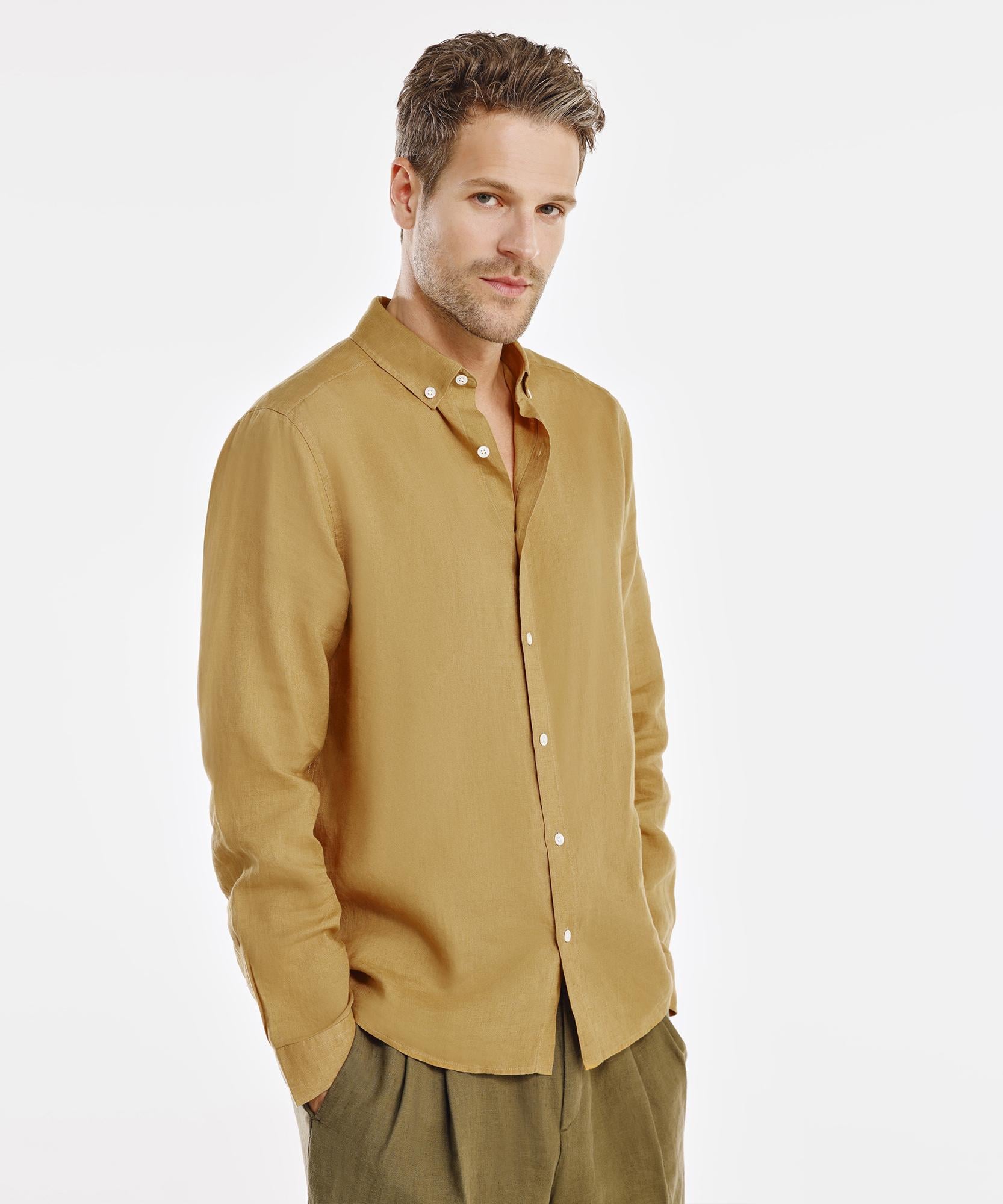  YARGICI Regular Fit Keten Gömlek