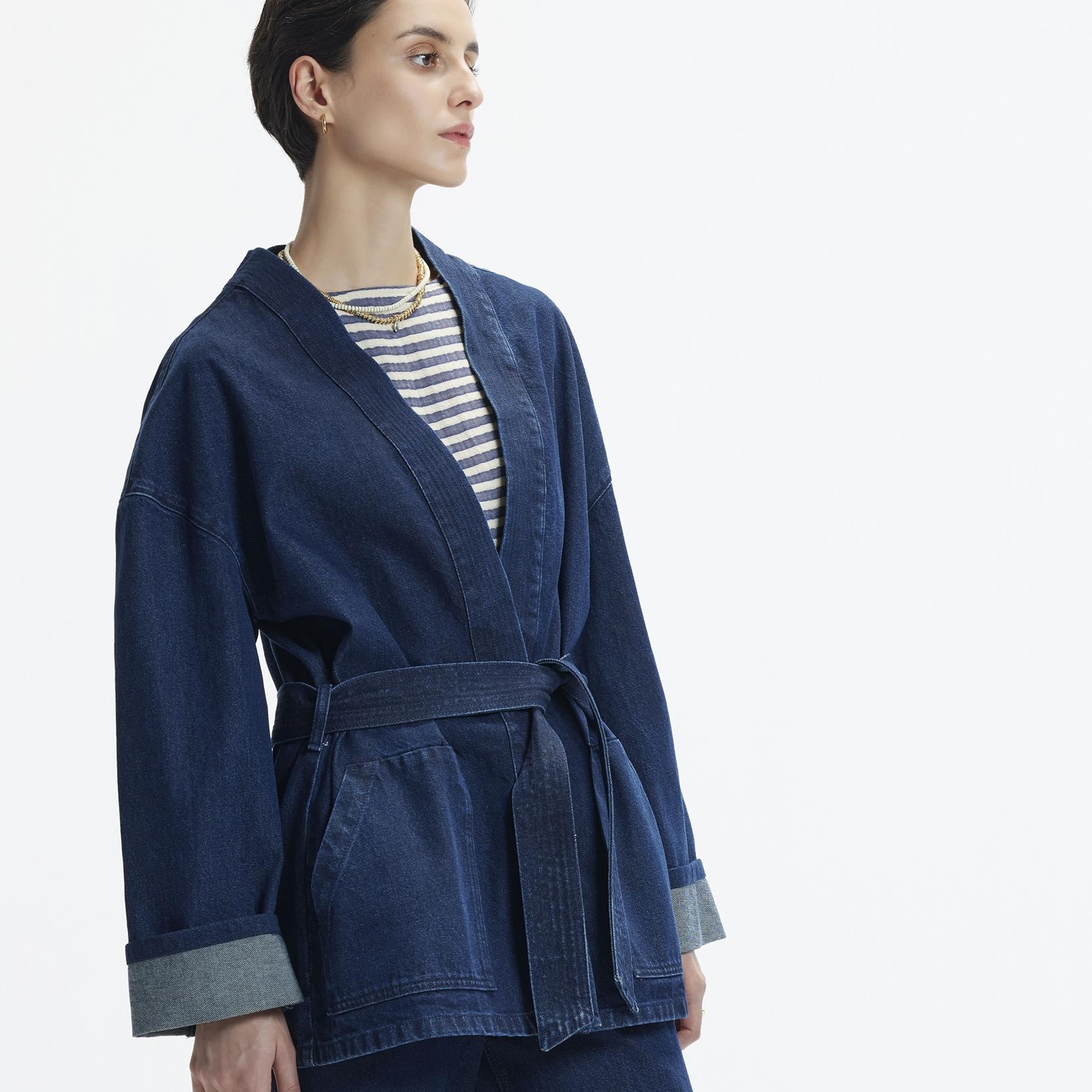 YARGICI Kemer Detaylı Non Denim Pardösü