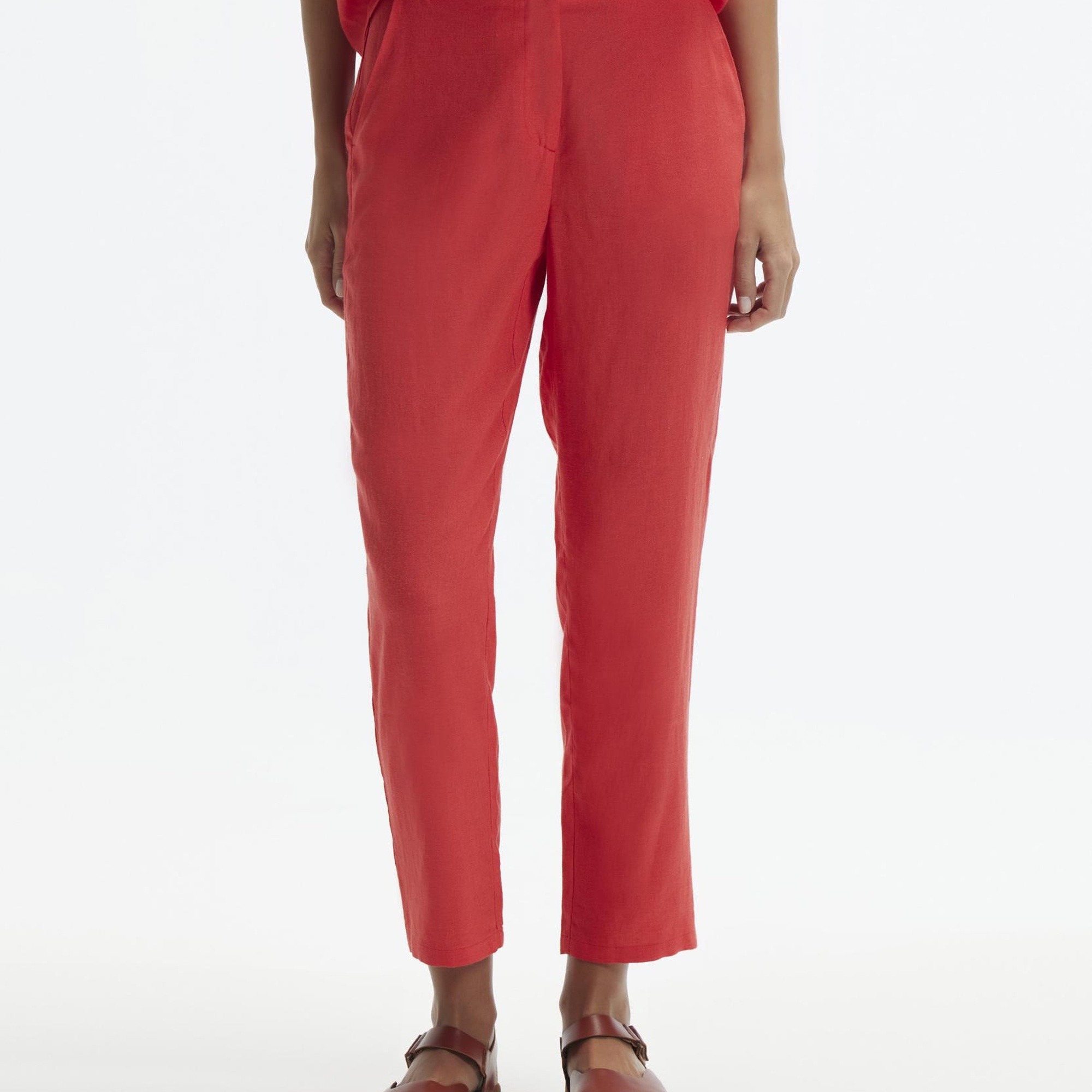 YARGICI Havuç Kesim Düğmeli Pantolon