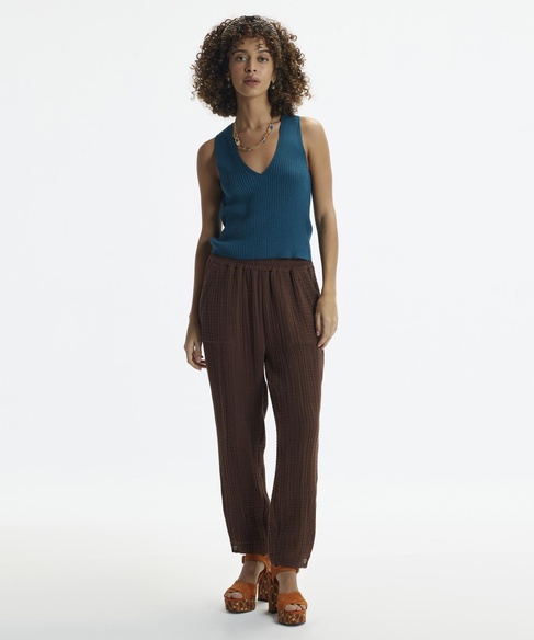  YARGICI Düz Kesim Beli Lastikli Pantolon