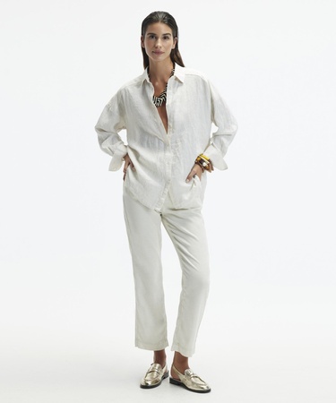  YARGICI Düz Kesim Duble Paça Bağ Detaylı Pantolon