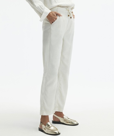  YARGICI Düz Kesim Duble Paça Bağ Detaylı Pantolon