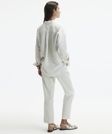  YARGICI Düz Kesim Duble Paça Bağ Detaylı Pantolon