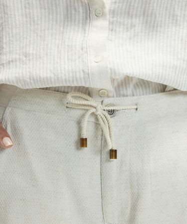  YARGICI Düz Kesim Duble Paça Bağ Detaylı Pantolon