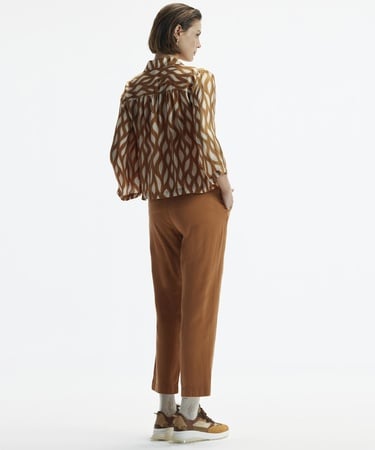  YARGICI Düz Kesim Duble Paça Bağ Detaylı Pantolon