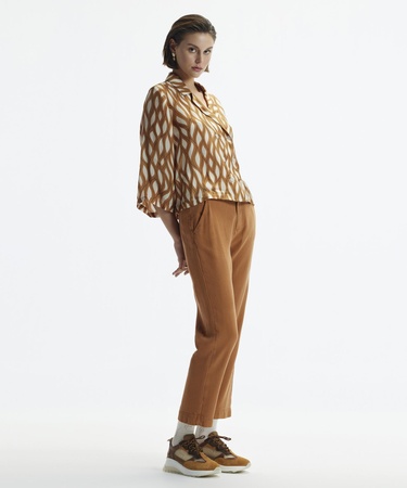  YARGICI Düz Kesim Duble Paça Bağ Detaylı Pantolon