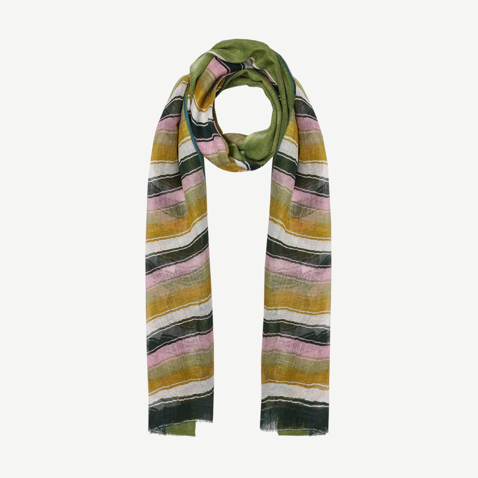YARGICI Çizgili Keten Şal
