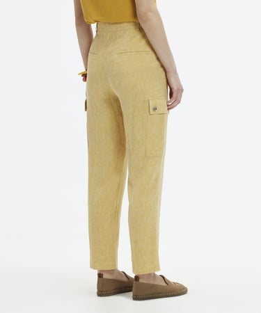  YARGICI Düz Kesim Kırma Detaylı Kargo Pantolon