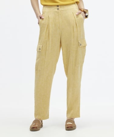  YARGICI Düz Kesim Kırma Detaylı Kargo Pantolon