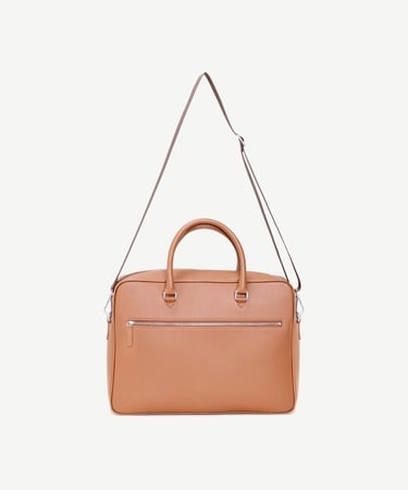  YARGICI Fermuarlı Deri Laptop Çantası